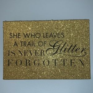 Glitter gold canvas wall art